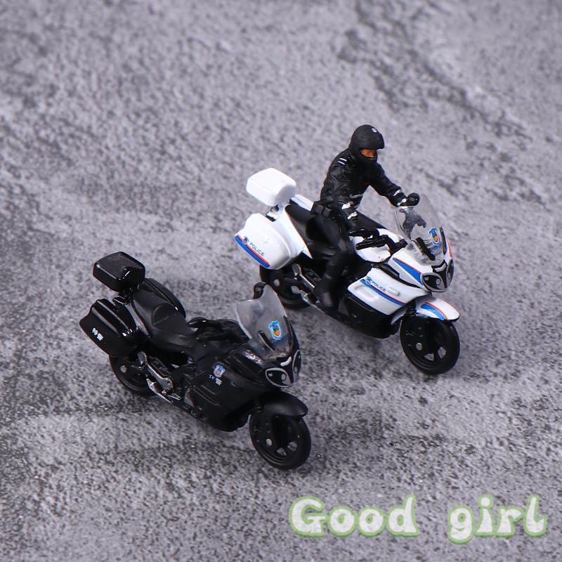 Verkauf 1/64 Miniatur-Legierungs-Motorradmodell - Polizei Display Spielzeug Kindergeburtstagsgeschenk