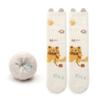 Autumn Winter Sweet Stockings Bowknot Imitation Mink Socks Winter Plush Warm Home Sleeping Socks Cartoon Cute Furry Tube Socks
