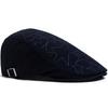 Women Men Fashion Flat Caps Vintage Oentagram Embroidery Beret Cotton Newsboy Cap Single Layer Retro Casual Visor Hats Unisex