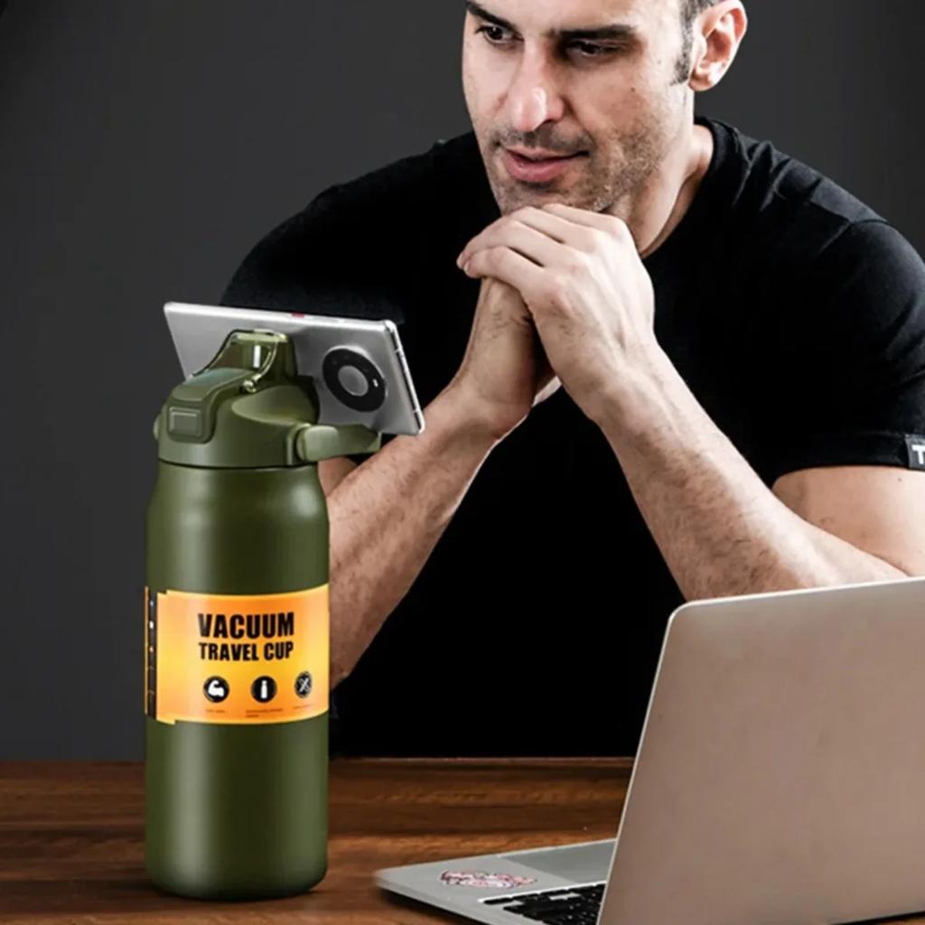 1.5L Insulated Water Bottle Portable Thermos Straw Thermal Cup Tumbler Thermo Bottle Vacuum Flasks Sports Water Cup Drinkware