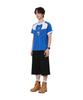 PEACE MAKER Sporty Mesh Combi Jersey Top (Blue)