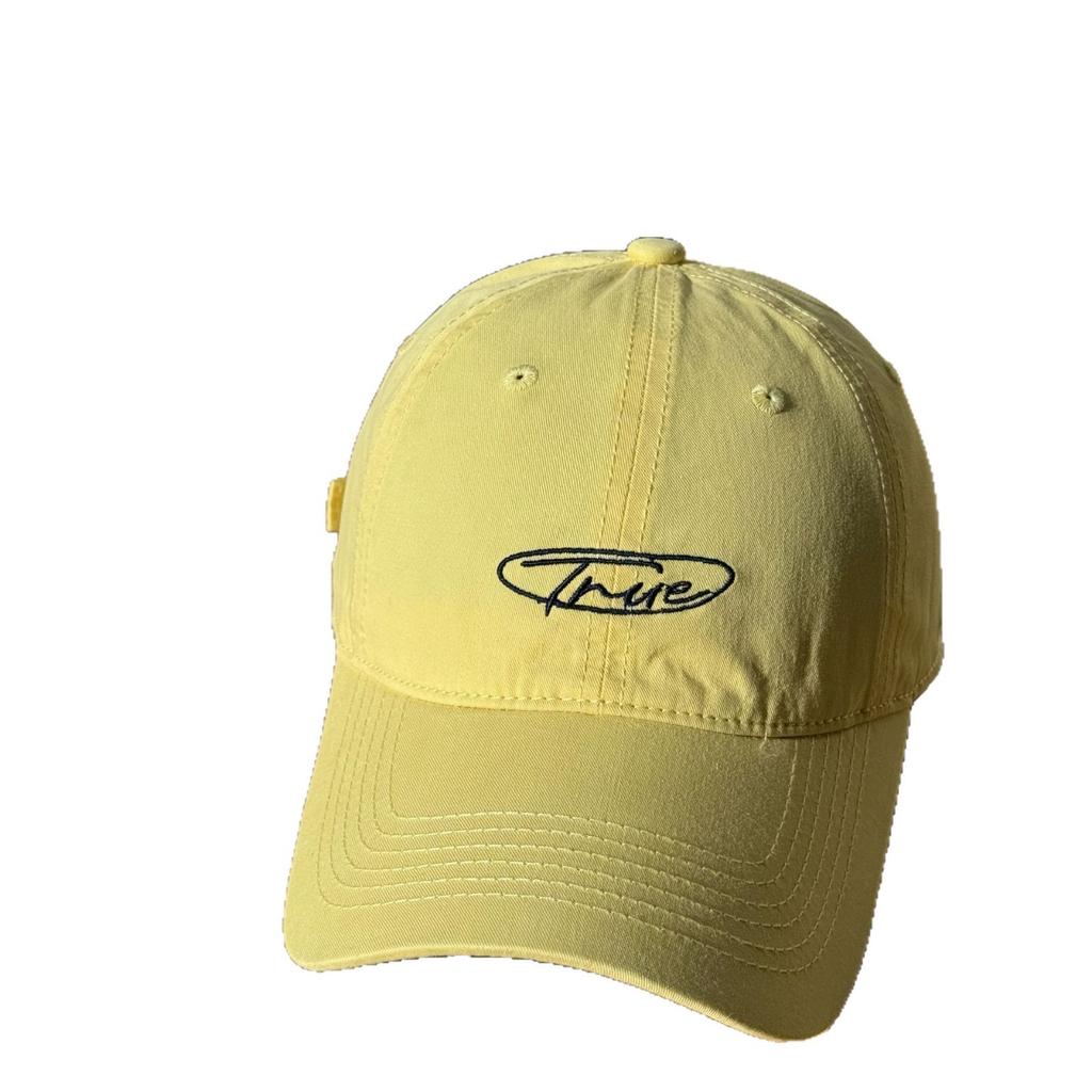 Versatile four-season pure cotton washed water letter embroidery baseball hat curved brim soft top cap sun hat tide