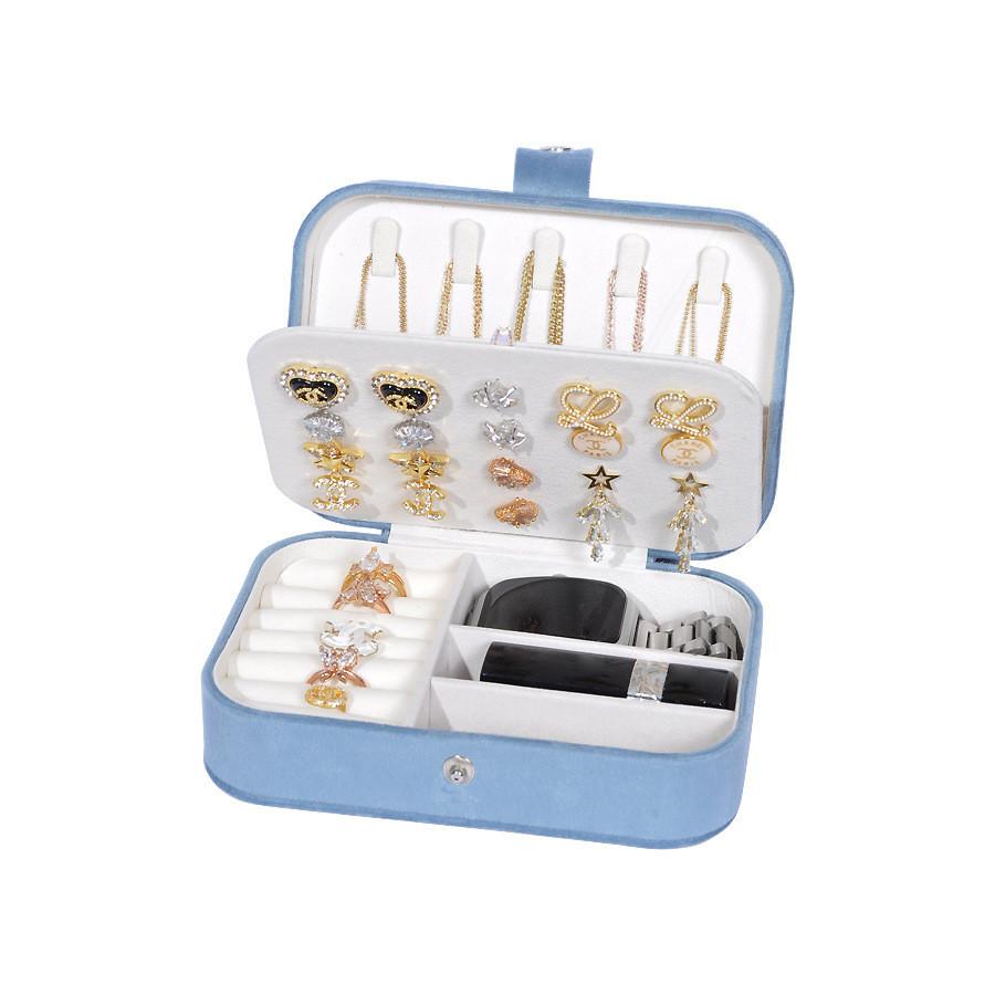 Minimalist Double Layer Jewelry Storage Box With Pu Leather For Home Organization