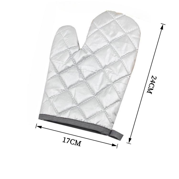 Heat-Resistant Silver-Plated Gloves for Microwave Ovens - Anti-Scald, High-Temperature Insulated.