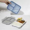 Foodman 700ml Antibacterial Bento Slim Can Be Carried Upright Ash Securely Fastened with Double Sealing to Prevent Antibacterial Foodman Box, Design,