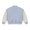 New Converse Baseball Jacket Women's Light Blue 10027242-A01