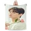 Cha Eun Woo Flannel Blanket Winter  Warm Soft Throw Blanket for Child Home Decor Fluffy Bedspread Sofa Bed Cover