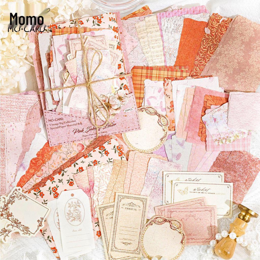 Mo Mo Retro Journaling Set: 100 Sheets, 4 Styles, Double Enjoyment Series