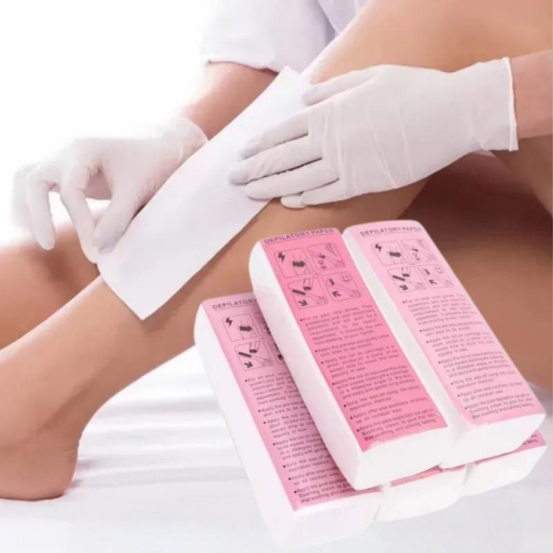 20/50pcs non-woven hair removal Waxing Strips disposable beeswax hair removal cloth soft summer leg hand body hair removal tool
