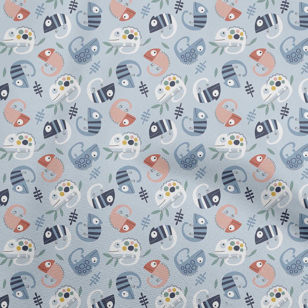 oneOone Cotton Flex Amethyst Fabric Kids Animal Sewing Fabric by The Yard Printed DIY Clothing Sewing Supplies 40 Inch