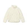 Emerald Solid Color Casual Loose Stand Collar Thin Down Jacket Women Jacket Mist-Lotus-White F11W344927F-IV