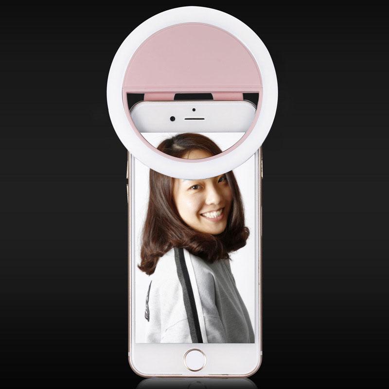 Buy USB Charge Phone Flashlights Round Led Light Selfie Light Portable ...