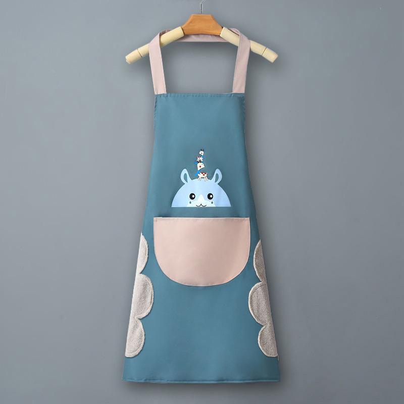 Waterproof & Oil-Proof PVC Logo Apron with Waistband for Kitchen and Catering