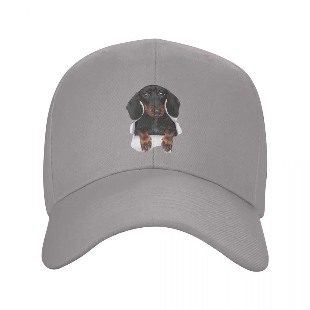 Custom Cool Dachshund Baseball Cap Women Unisex Adjustable Adult Badger Sausage Wiener Dog Dad Hat Hip Hop Sun Hat