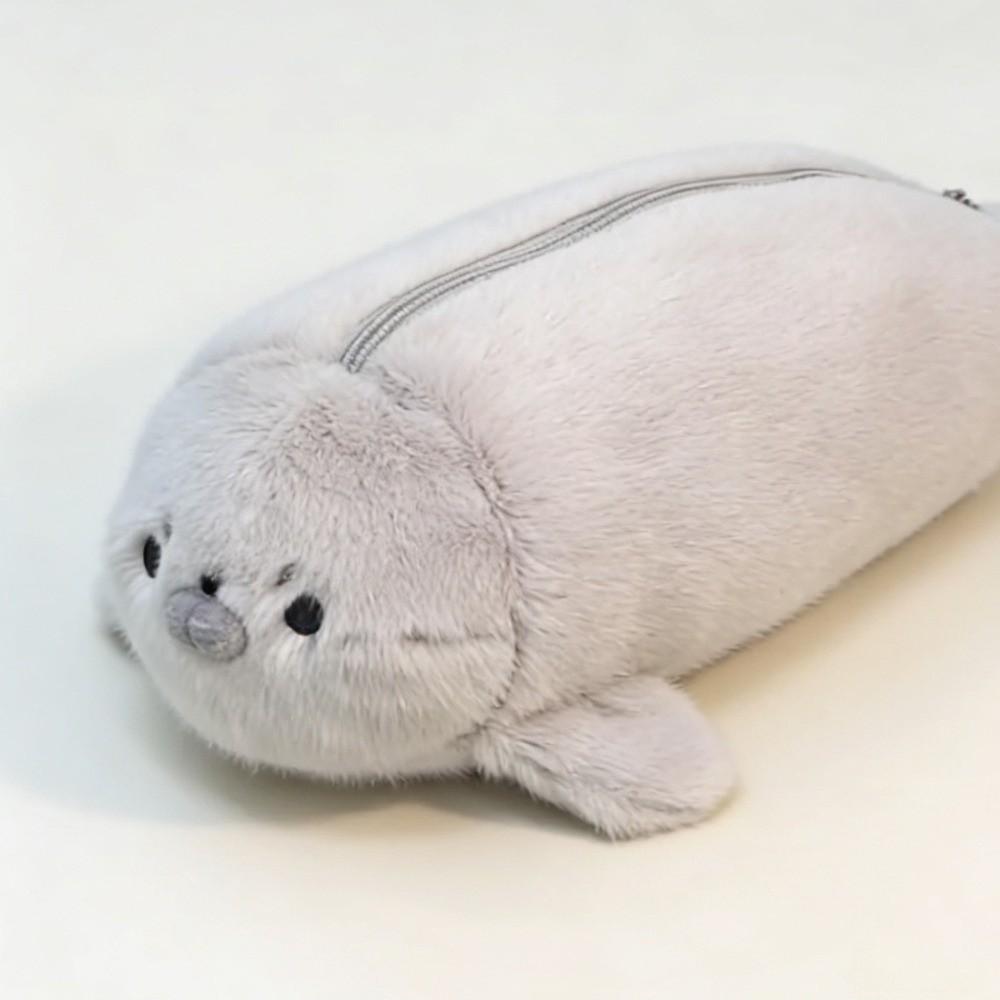 Simulation Texture Little Seal Pencil Case Large Capacity Stationery Storage Bag  Daily Use
