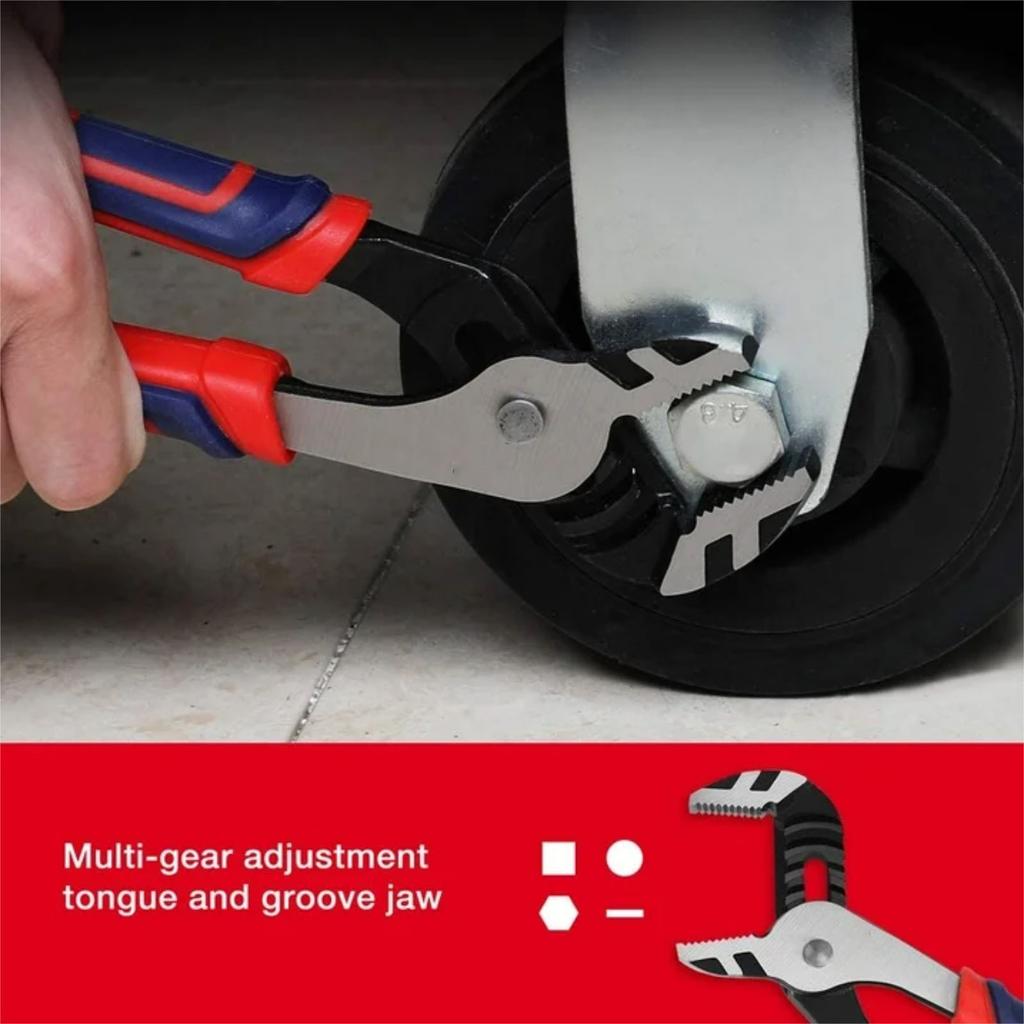 10-Inch Joint Pliers, Adjustable Water Pliers In CRV Steel For Home , Gripping, Bolts, Pipe & Fittings