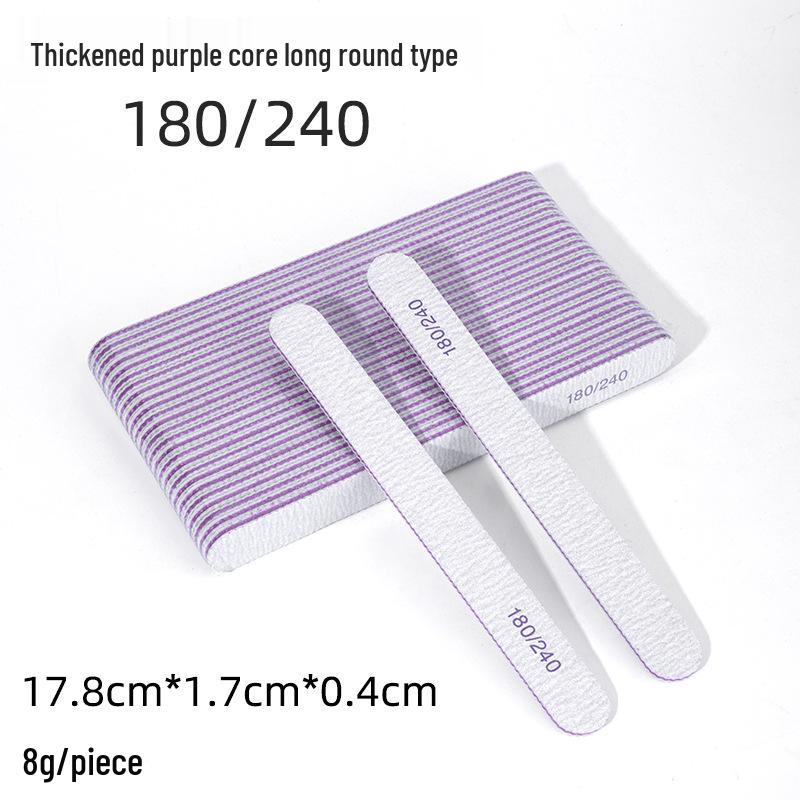 Half-Moon Nail File & Buffer: Gray Sandpaper Nail Art Tools