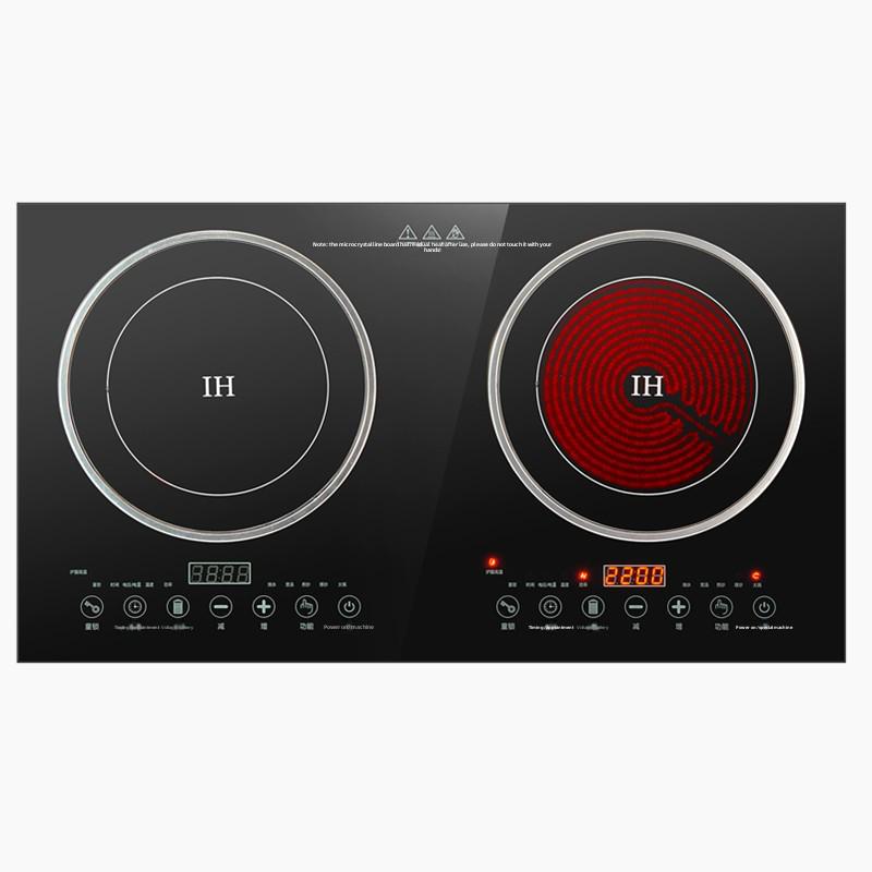220/110V Dual-Head Electric Ceramic Induction Cooktop - Stir-Fry & Hot Pot