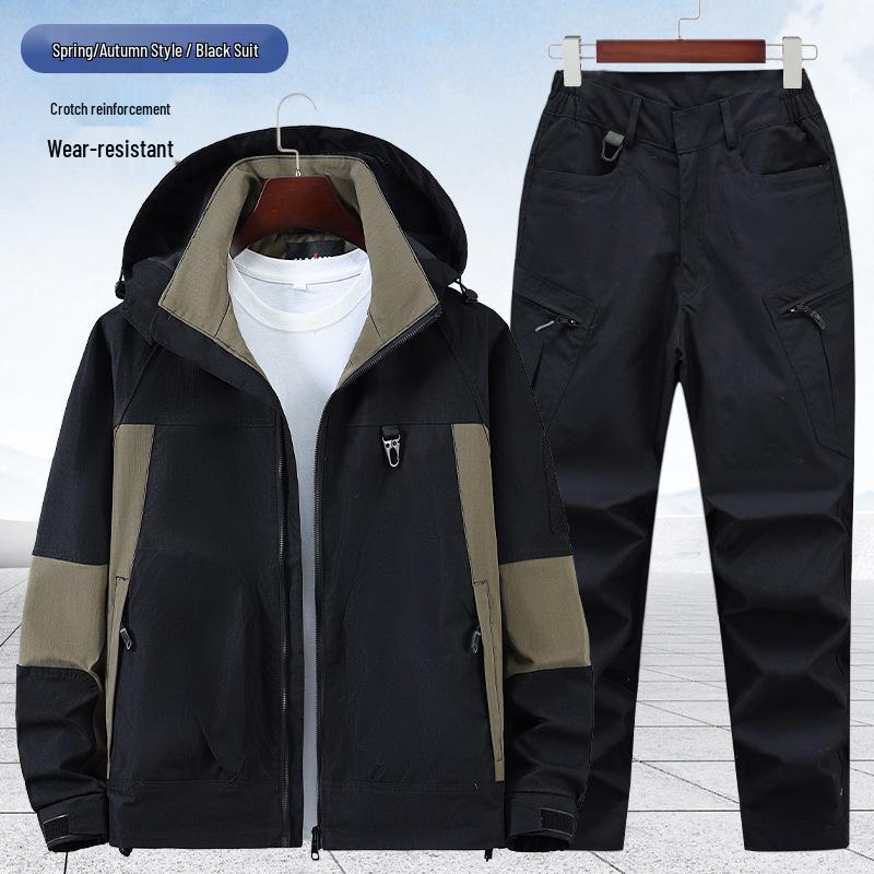 Unisex Wear-Resistant Camouflage Suit: Spring/Autumn Workwear Jacket, Plus Size, Lined for Labor Protection and Mountaineering