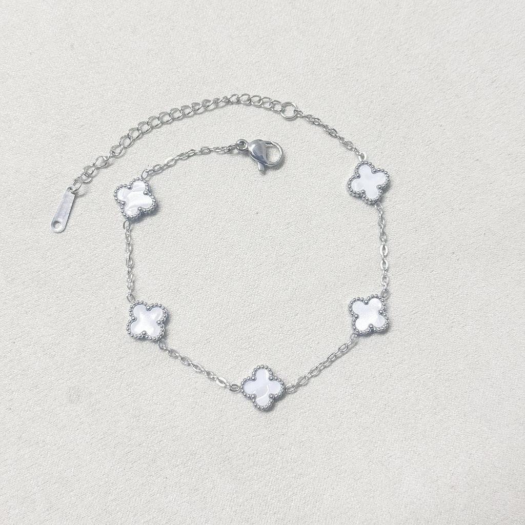 Mini Titanium Steel Four-leaf Clover Bracelet 9mm Classic Fashion High-end Women's Bracelet