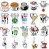 European 925 Silver,Cup,Coffee Cup Bead Pendant Suitable for Original Bracelets,DIY Accessories,Exquisite Jewelry