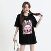 T-shirt Women's and Men's New Summer Clothing Creative Printing Loose and Thin Round Neck Short-sleeved Shirt
