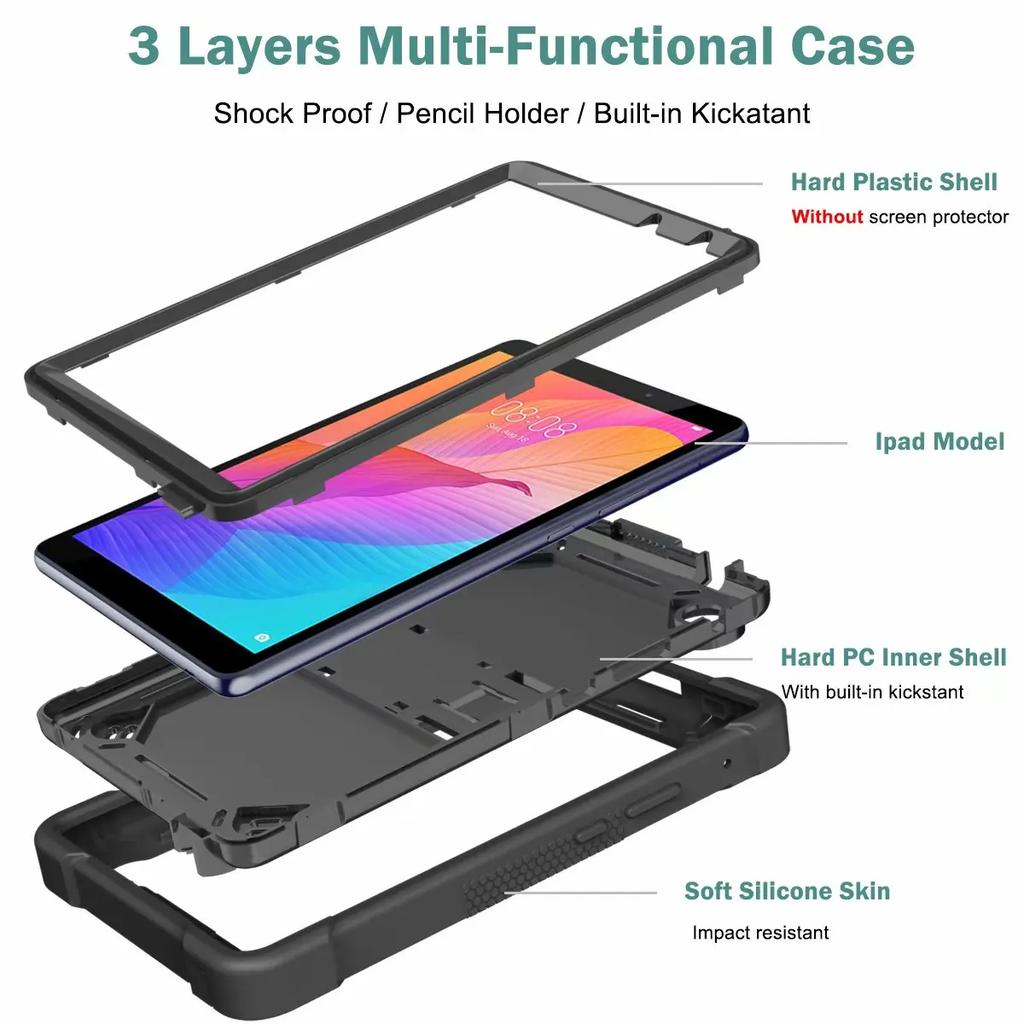 Armor Stand Case For Samsung Galaxy Tab A11 A9 Plus A11+ S9 A8 SM-X200 X205 A7 Lite 8.7 SM-T220 S6 Lite A7 10.4 S8 Cover Tablet