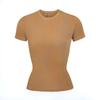 Skims Kardashian Original Soft Lounge Modal Rib Stretch Silm Round Neck Short Sleeve Tops