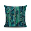 Ins Style Marble Geometric Linen Pillow Sofa Cushion English Letters