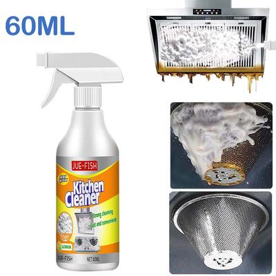 60ml Grease Cleaner Household Cleaning Tools Multipurpose Foam Cleaner Spray Stain Remover Kitchen Accessories for Grills Ovens