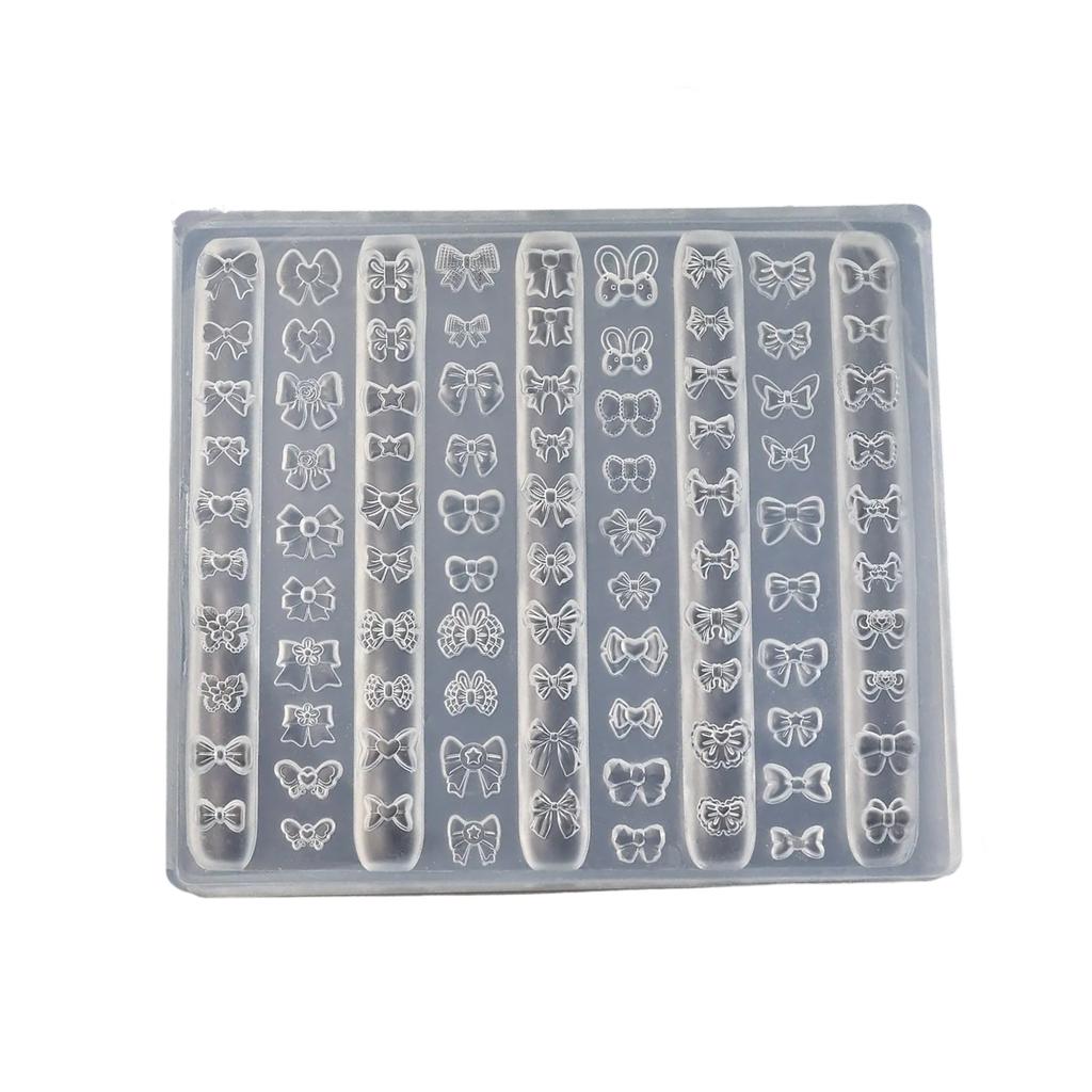 Elegant Bowknot Silicone Mould Set for Creating 3D Nail Art Earrings and Necklaces Crafting Tool Fashion Statement