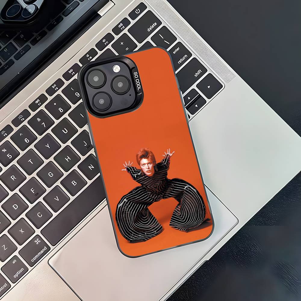 D-David Cool B-bowie Phone Case For iPhone 17,16,15,14,13,12,11,Pro,XS,Max,Plus,Mini,SE4,E Black Matte Shockproof Cover