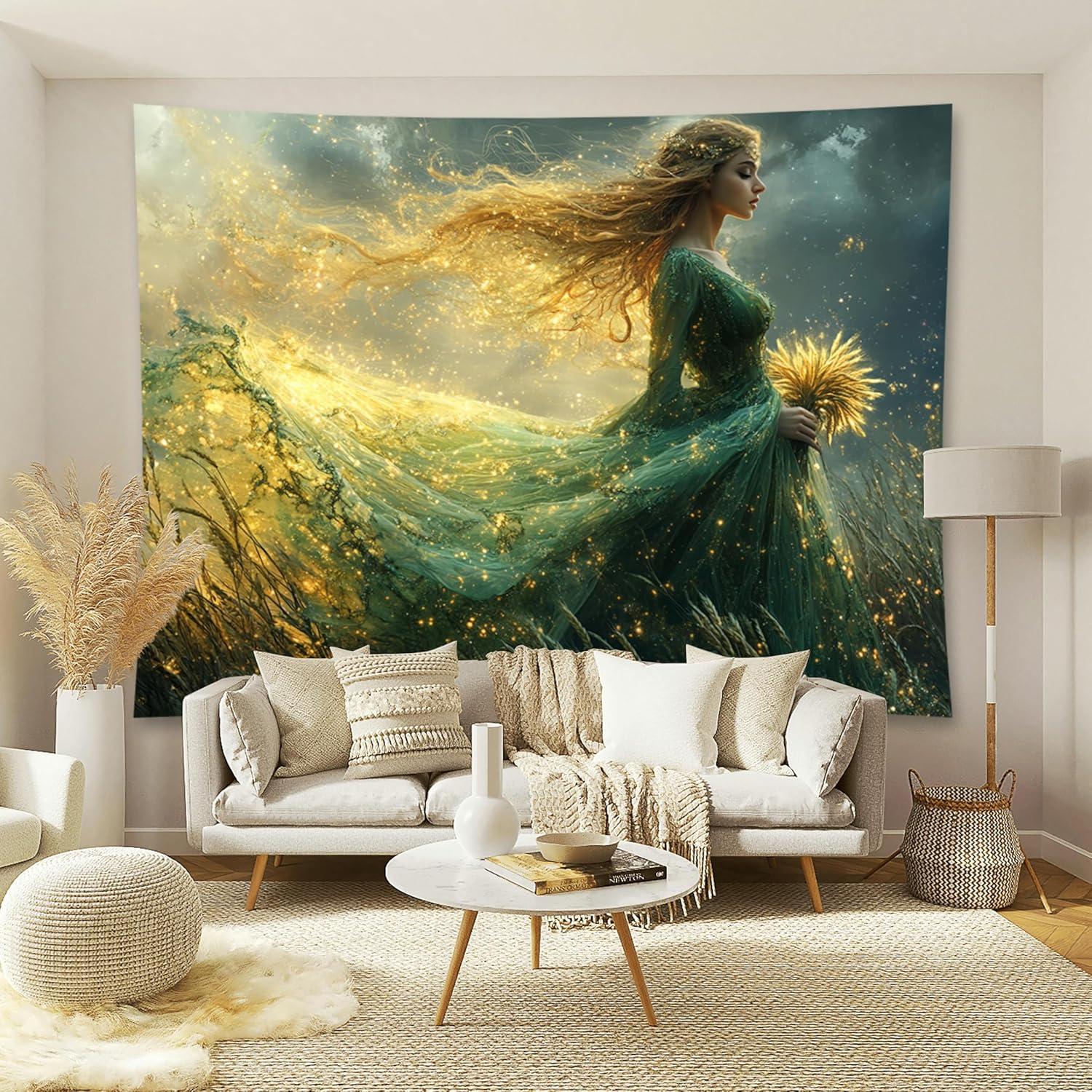 Tapestry of a constellation with a cosmic galaxy 75x100