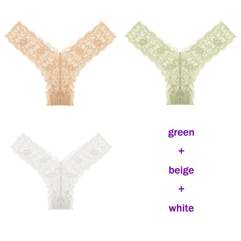CINOON 3 Teile/los frauen höschen Transparent Low-Taille Unterhose Aushöhlen Tanga Weibliche Nahtlose G-String Sexy Unterwäsche Spitze Dessous panty
