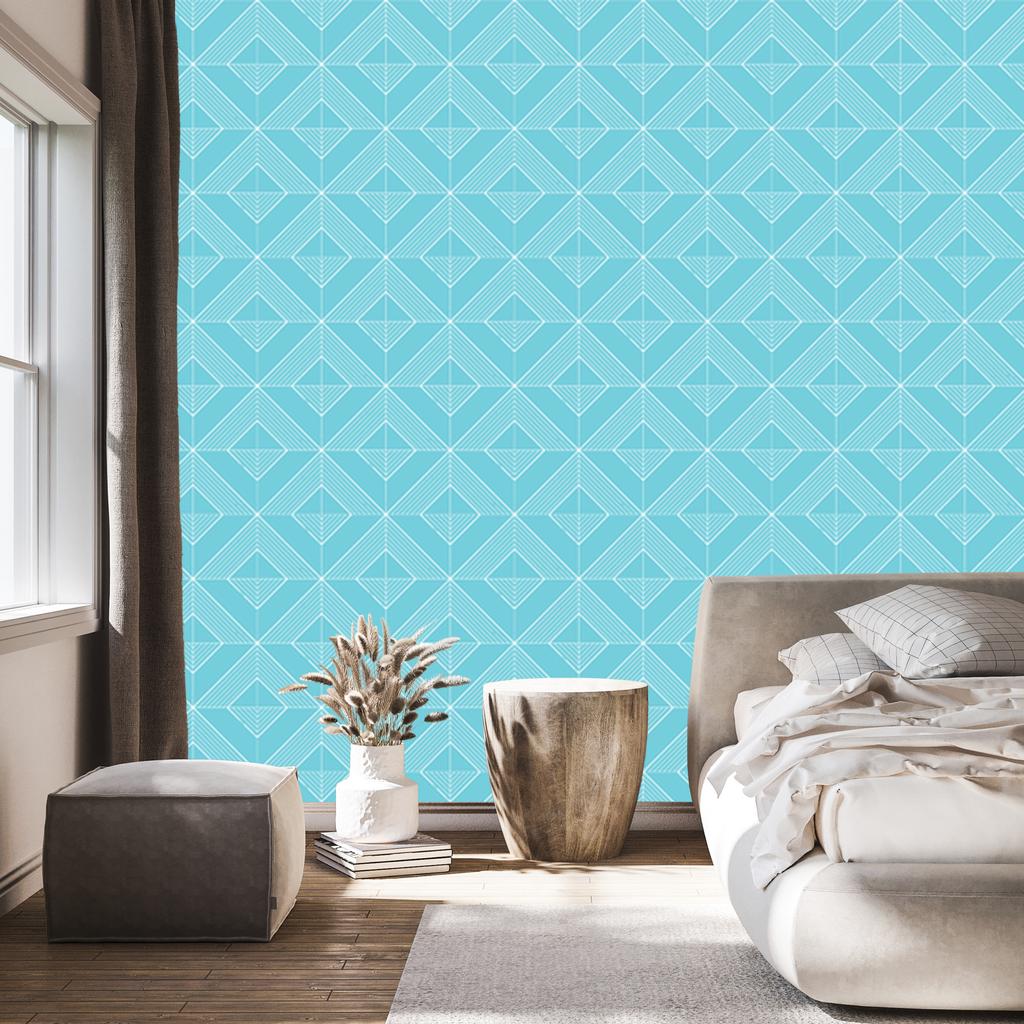 Wallpaper Geometric Rhombuses Celadon, Celadon Background 50x1000