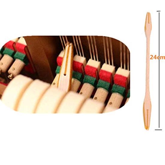 Ecloud Shop Piano Tuning Kit 16-Piece Tuning Tool Set with Tuning Wrench Hammer Mute Fork Screwdriver Belt Tweezers Clip for Beginners and