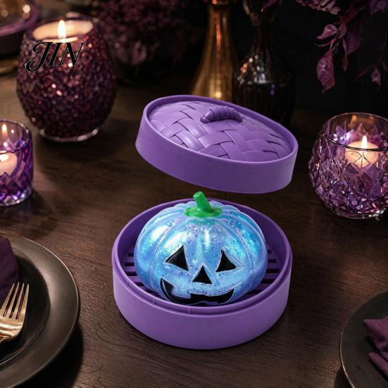 Dumpling Squeeze Toy Halloween Stress Relief Toy, Pumpkin Ghost Steamed Bun Anxiety Sensory Ball Fidget Party Favors Calming