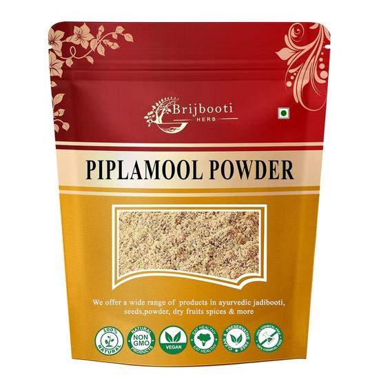 Brijbooti Pipla Mool Powder (100 gm) | Piplamool Dampa | Piplamool Powder | Peepla Mool Powder 100GM