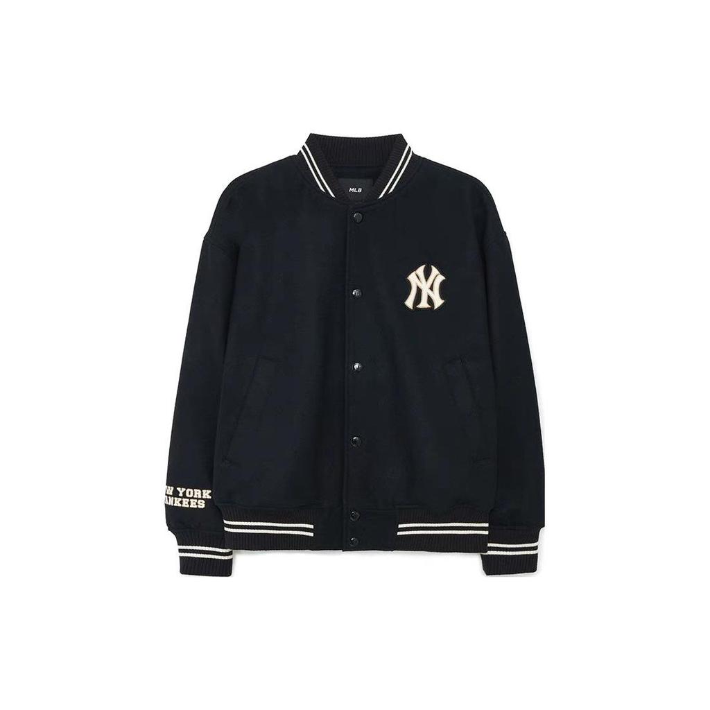 MLB FW23 New York Yankees College Style Fashion Versatile Baseball Jacket Unisex jackets Black 3AJPV0134-50BKS