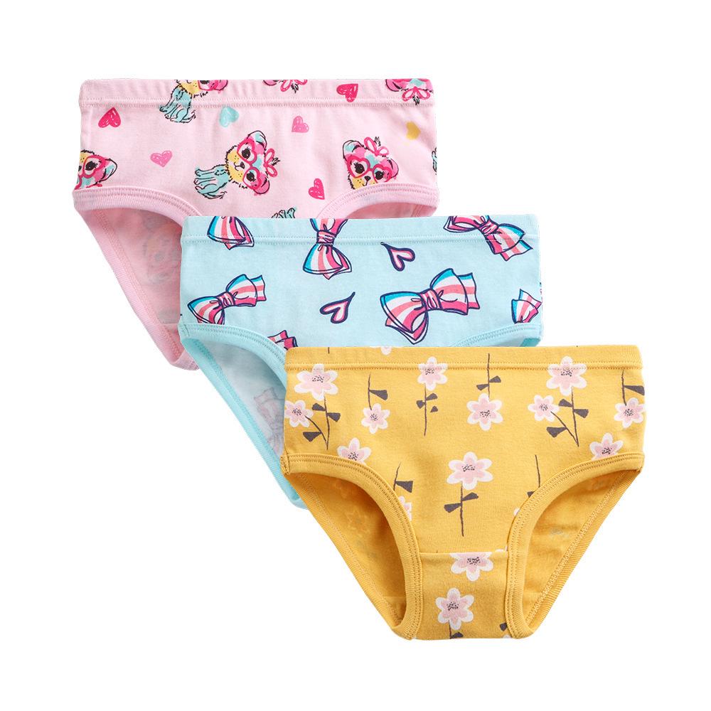 Zertifizierte Baumwoll-Dreieckunterwäsche für Mädchen - Atmungsaktive Baby-Shorts im europäischen und amerikanischen Stil