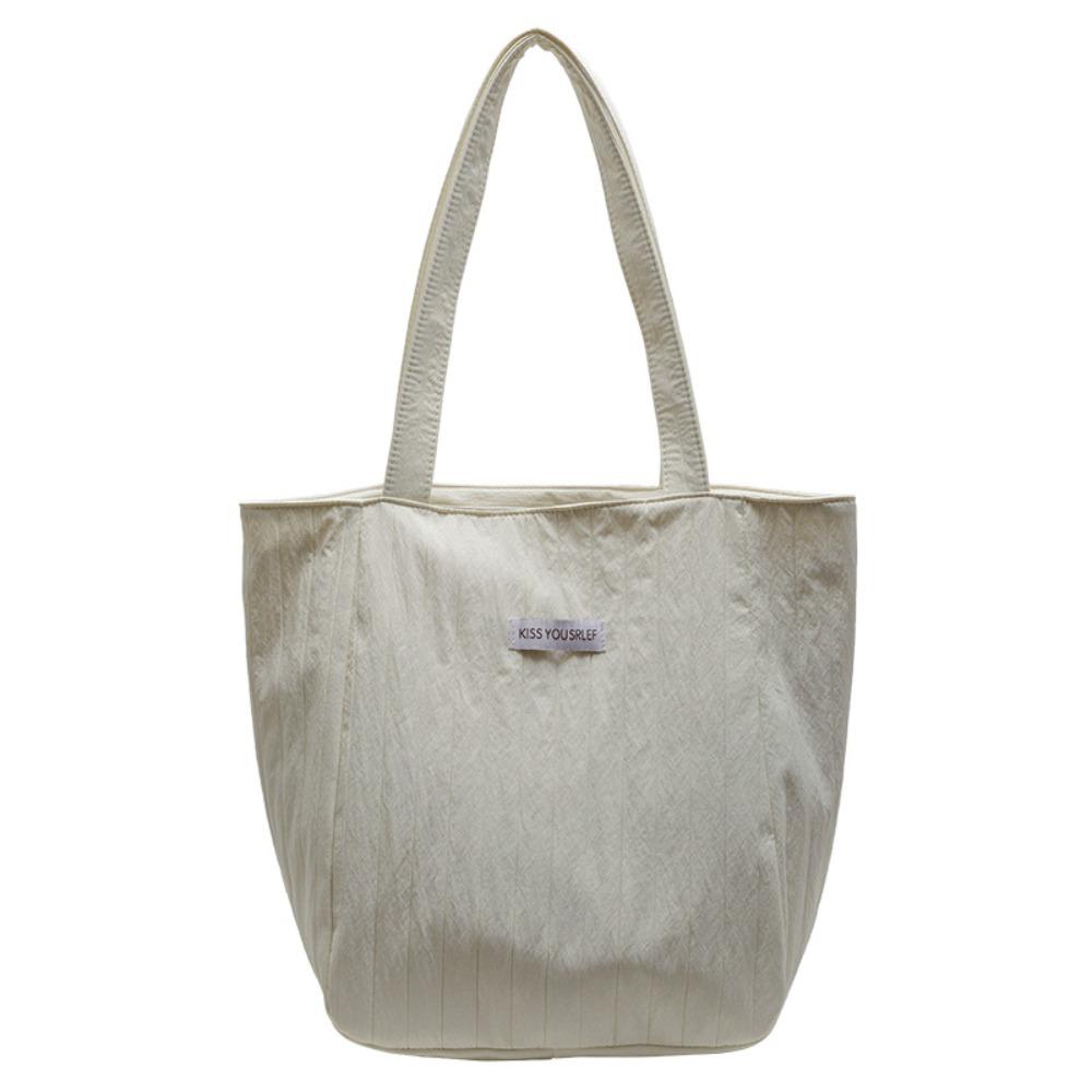 Large capacity women's shoulder tote bag ins versatile fashion simple striped casual underarm bag