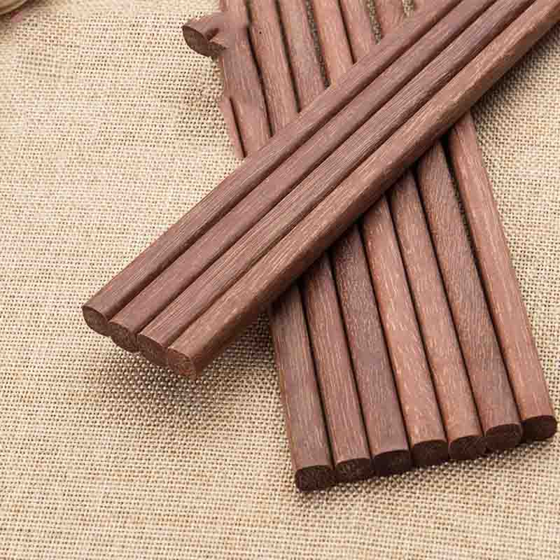 Natural Log Unpainted and Waxless Solid Wood Chopsticks Hotel Red Sandalwood Chicken Wing Wood Chopsticks