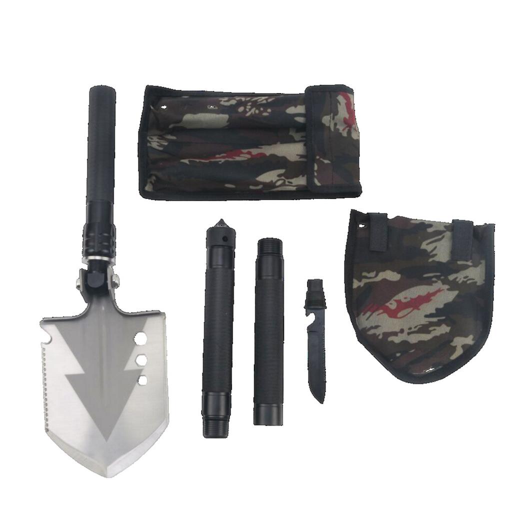 Outdoor Multi-Functional Engineer Shovel - Folding Camping Equipment, Vehicle-Mounted Self-Defense Shovel for Outdoor Activities