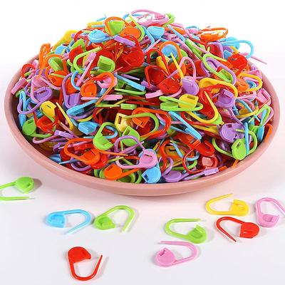 Pin de costura de plástico pequeño de colores mezclados, marcadores de puntada de remate de punto, pestillo de ganchillo, herramientas para tejer, gancho de Clip de aguja, herramienta de costura, 100 Uds.
