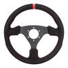 13'' Racing Steering Wheel 330mm - Universal Flat Design, Aluminum+PVC for Drift, Real Car, PC Simulator, Cockpit Gaming