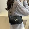 Solid Color Underarm Tote Bag Elegant Women Handbag Fashion Bowknot Shoulder Bag  Work