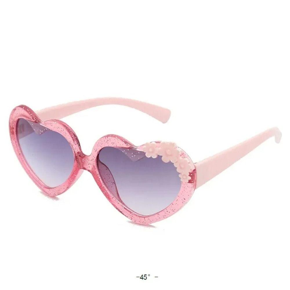 Fashion Pc Sunglasses Peach Heart Cartoon Flower Sunglasses Heart-Shaped Sunglasses Outdoor