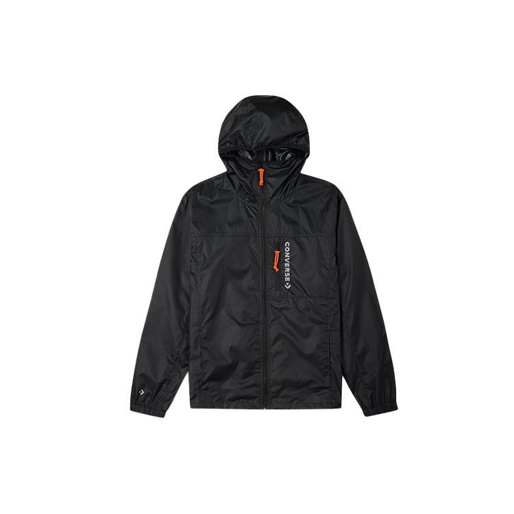 Converse Retro Casual Hooded Jacket Couple Style Black Men s 10023165-A03 L