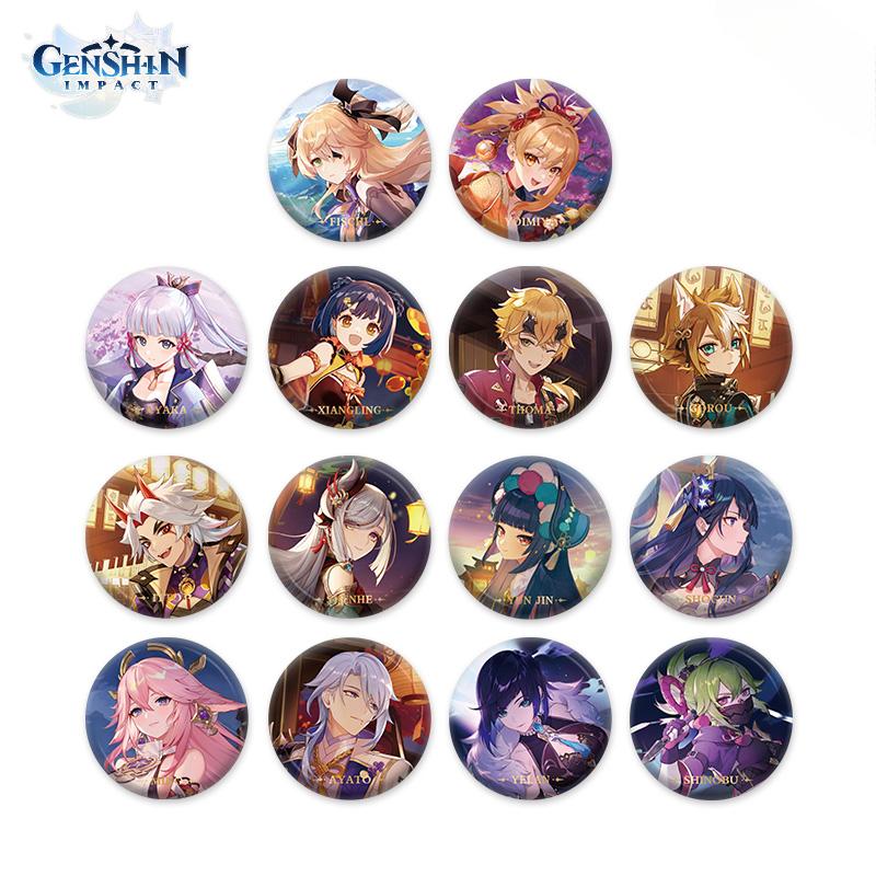 Authorized By MiHoYo 58mm Genshin Impact Theme Serie Character Badges