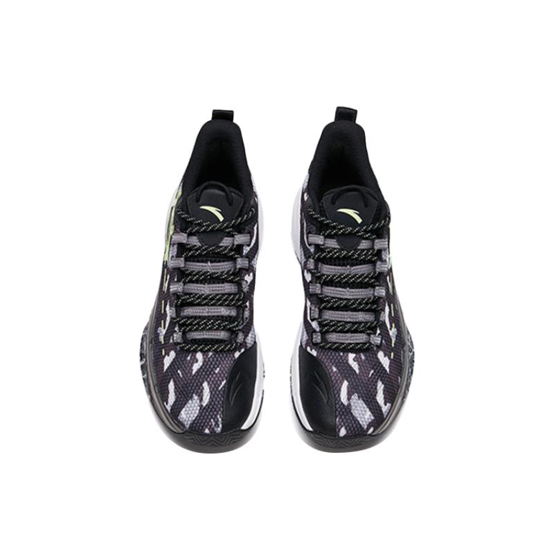 Anta Attack 3 Slip-Resistant Cushioning Wear-Resistant Low-Top Basketball Shoes Black White Gray Sneakers 112131609-2